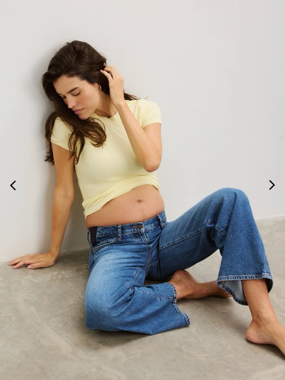 Hatch The Relaxed Wide Leg Maternity Jean True Indigo Size 29